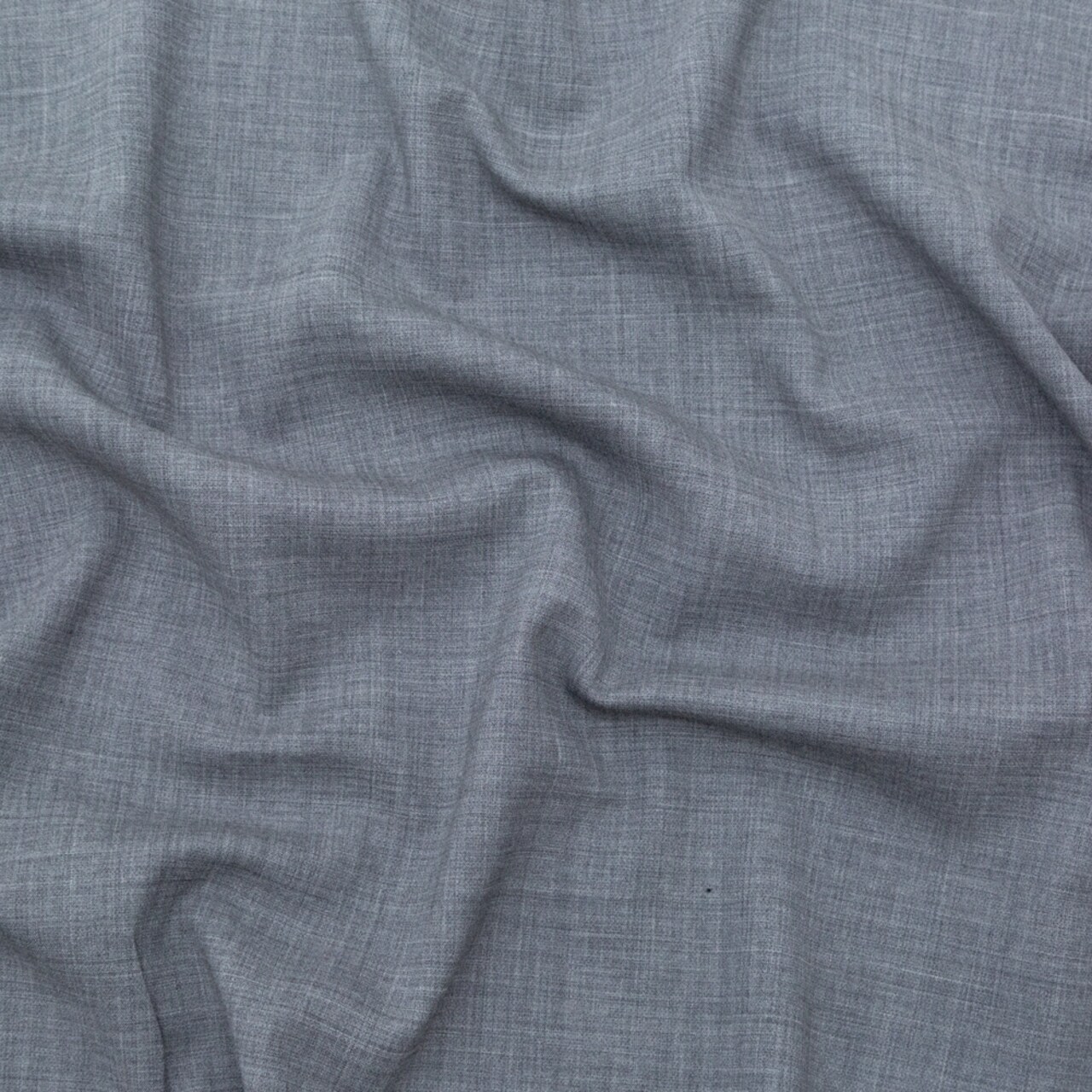 1 Yard Italian Heathered Gray Stretch Double Faced Wool Suiting Fabric